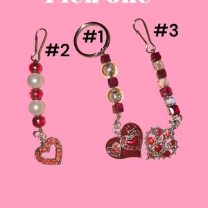 Heart Charm Keychains